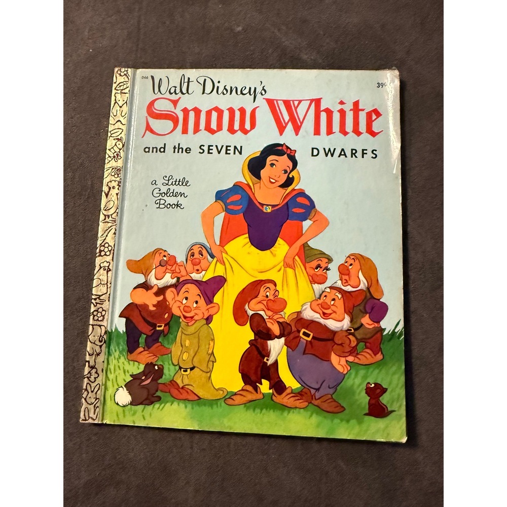 Walt Disney Snow White and the Seven Dwarfs Little Golden Book Vintage Hardcover